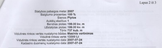 Parduodamas namas Dvarviečių k., Telšių r. sav., 161.86 m² ploto 3 kambariai 9