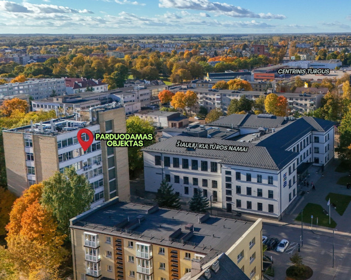 Parduodamos administracinės, gamybinės, kitos paskirties, maitinimo, paslaugų, prekybos, sandėliavimo patalpos Aušros al., Centras, Šiaulių m., Šiaulių m. sav., 1736.16 m2 ploto 2