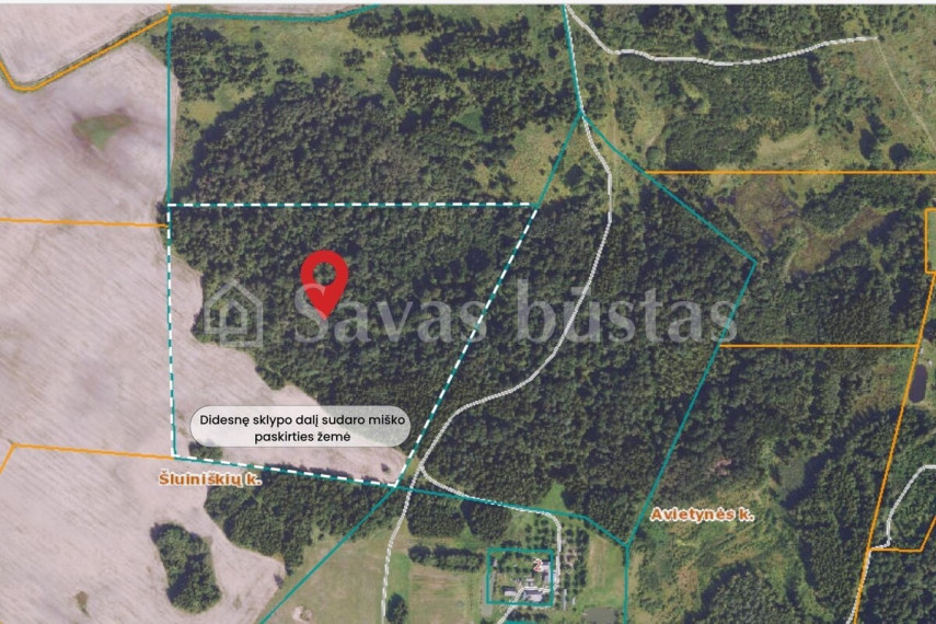 Parduodamas  sklypas Šluiniškių k., Vilniaus r. sav., 1135 a ploto 3