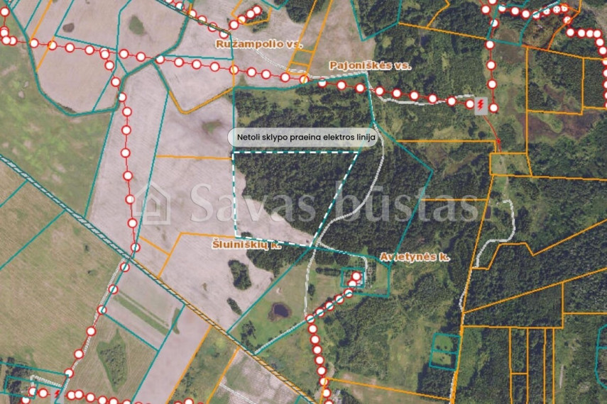 Parduodamas  sklypas Šluiniškių k., Vilniaus r. sav., 1135 a ploto 6