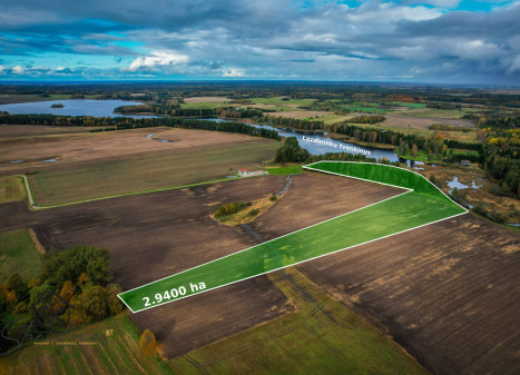 PRIE LAZDININKŲ TVENKINIO PARDUODAMAS 2.94 HA SKLYPAS
