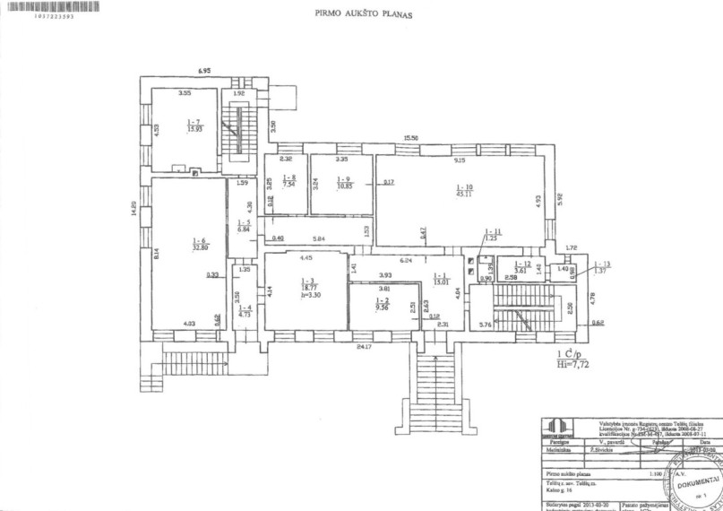 Parduodamos administracinės, gamybinės, maitinimo patalpos Kalno g., Telšių m., Telšių r. sav., 528.46 m2 ploto 26