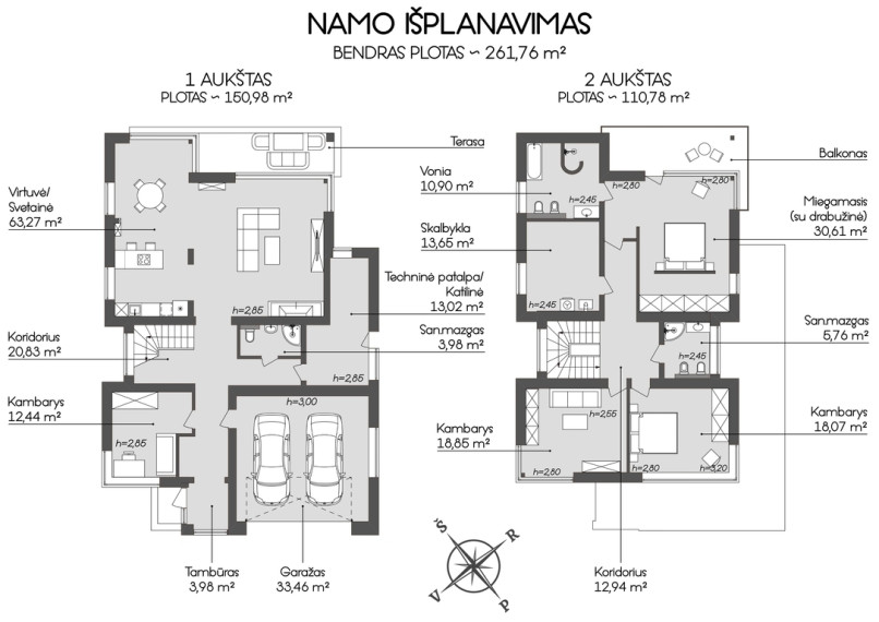 Parduodamas namas 262 kv.m ploto 43