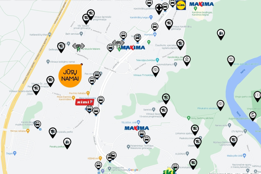 Nuomojamas butas Vido Maciulevičiaus g., Karoliniškės, Vilniaus m., Vilniaus m. sav., 60.8 m2 ploto, 3 kambariai 27