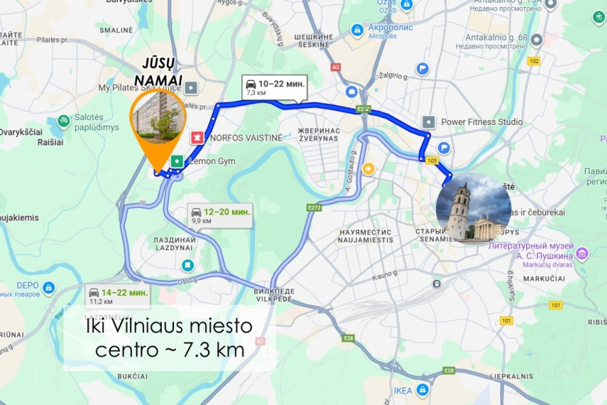 Nuomojamas butas Vido Maciulevičiaus g., Karoliniškės, Vilniaus m., Vilniaus m. sav., 60.8 m2 ploto, 3 kambariai 28