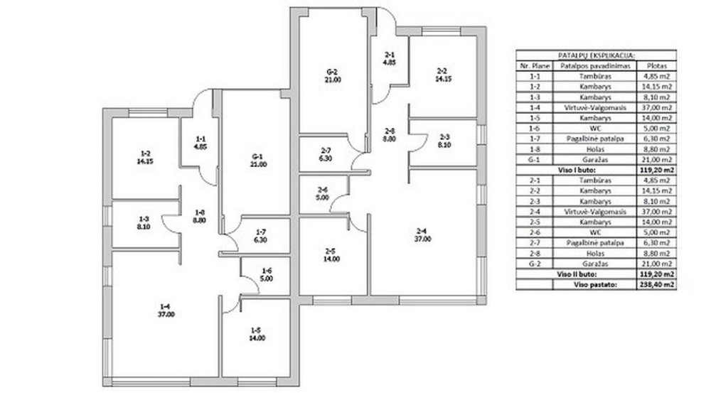 Parduodamas namas Šiaurinė g., Karmėlavos mstl., Kauno r. sav., 119 m² ploto 4 kambariai 43