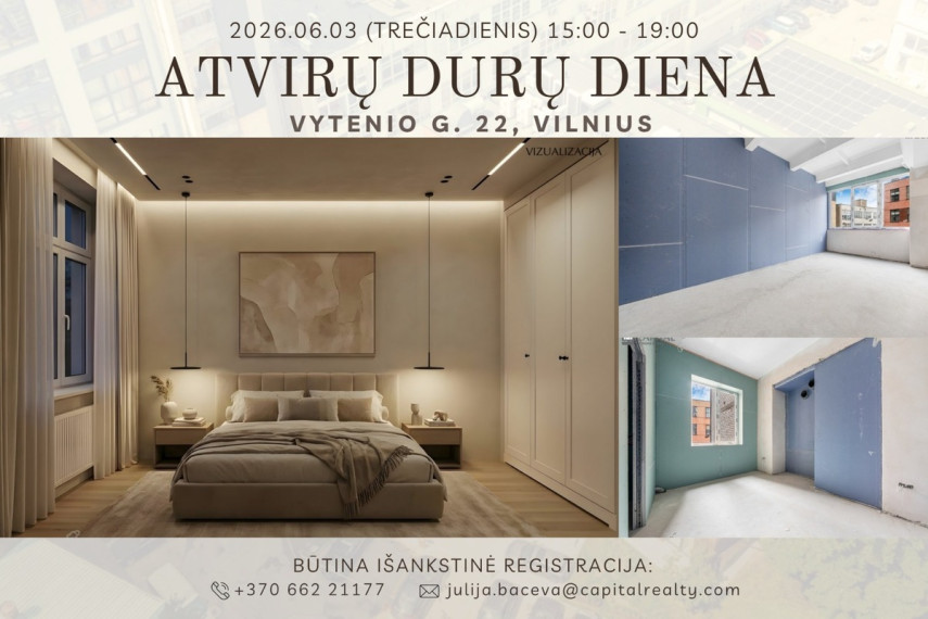 Parduodamos administracinės, kitos paskirties patalpos Vytenio g., Naujamiestis, Vilniaus m., Vilniaus m. sav., 41.1 m2 ploto 1