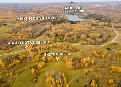 Parduodamas  sklypas Ciūniškių k., Molėtų r. sav., 65 a ploto