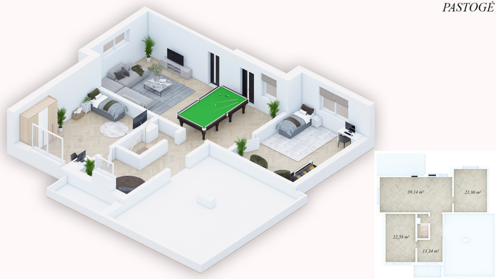 Parduodamas namas Šaltupės skg., Zarasų m., Zarasų r. sav., 225.42 m2 ploto, 2 aukštai 22