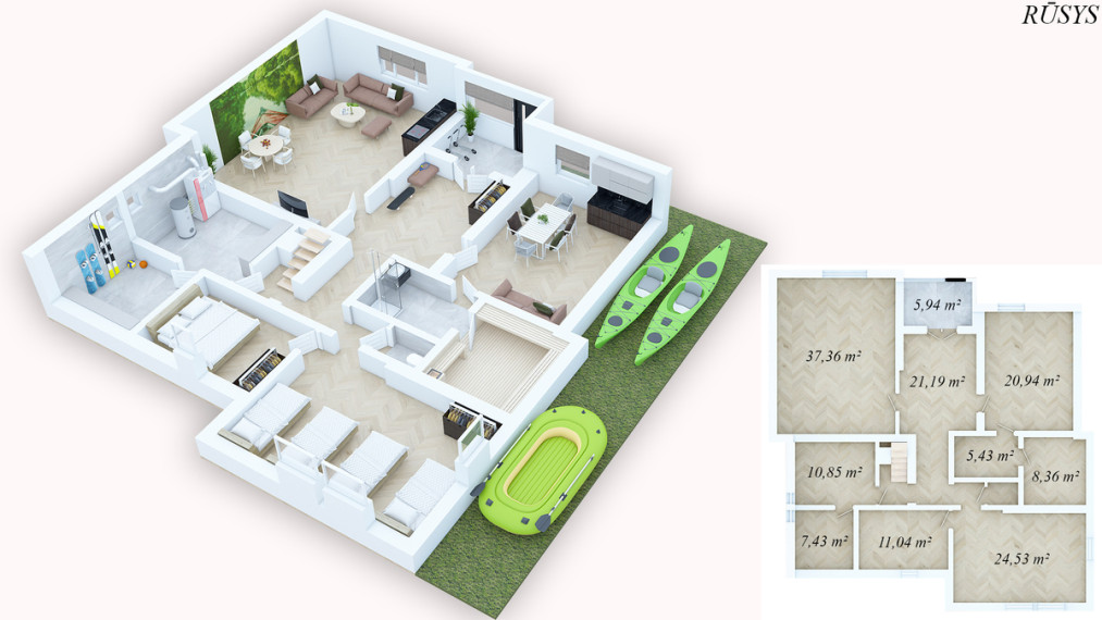 Parduodamas namas Šaltupės skg., Zarasų m., Zarasų r. sav., 225.42 m2 ploto, 2 aukštai 25