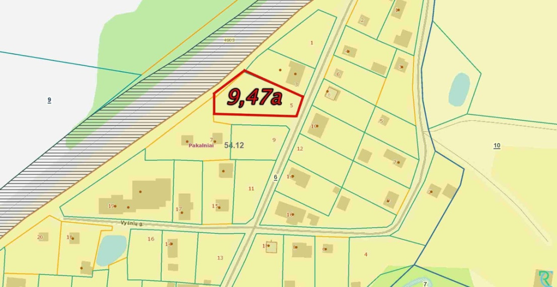 Parduodamas kitos paskirties sklypas Vosgėlių k., Utenos r. sav., 9.47 a ploto 17