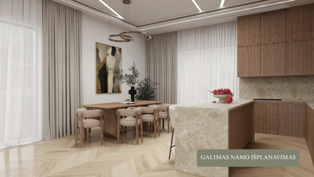 Parduodamas namas Slėnio g., Mykoliškių k., Vilniaus r. sav., 158 m2 ploto, 1 aukštai 46