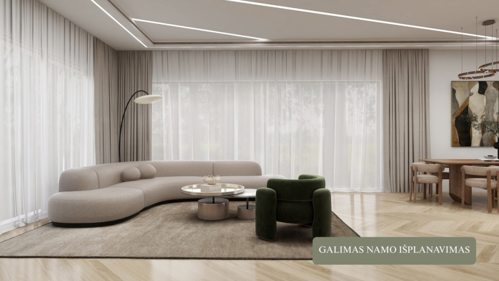Parduodamas namas Slėnio g., Mykoliškių k., Vilniaus r. sav., 158 m2 ploto, 1 aukštai 47