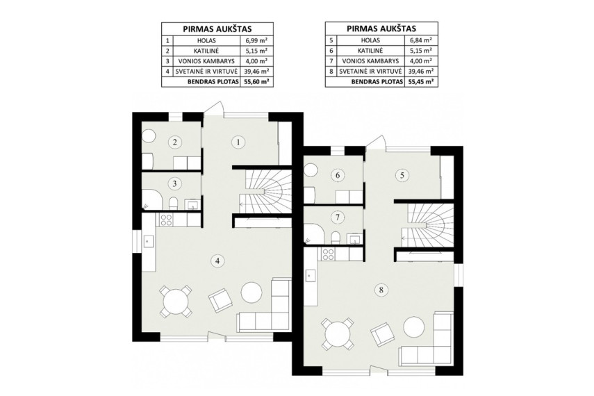 Parduodamas namas Aušros g., Naugardiškės k., Kauno r. sav., 131.79 m2 ploto, 2 aukštai 11