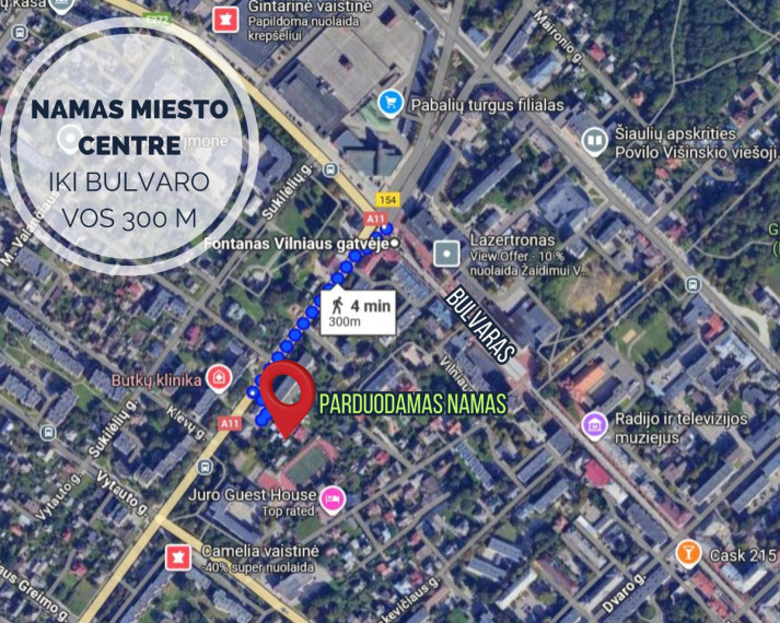 Parduodamas namas Žemaitės g., Centras, Šiaulių m., Šiaulių m. sav., 114.52 m2 ploto, 1 aukštai 9