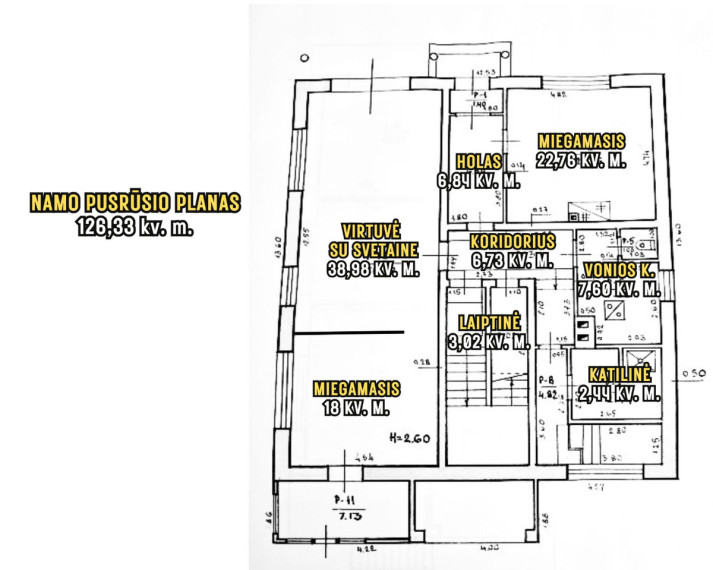 Parduodamas namas Akacijų g., Vinkšnėnų k., Šiaulių r. sav., 236.77 m2 ploto, 2 aukštai 12