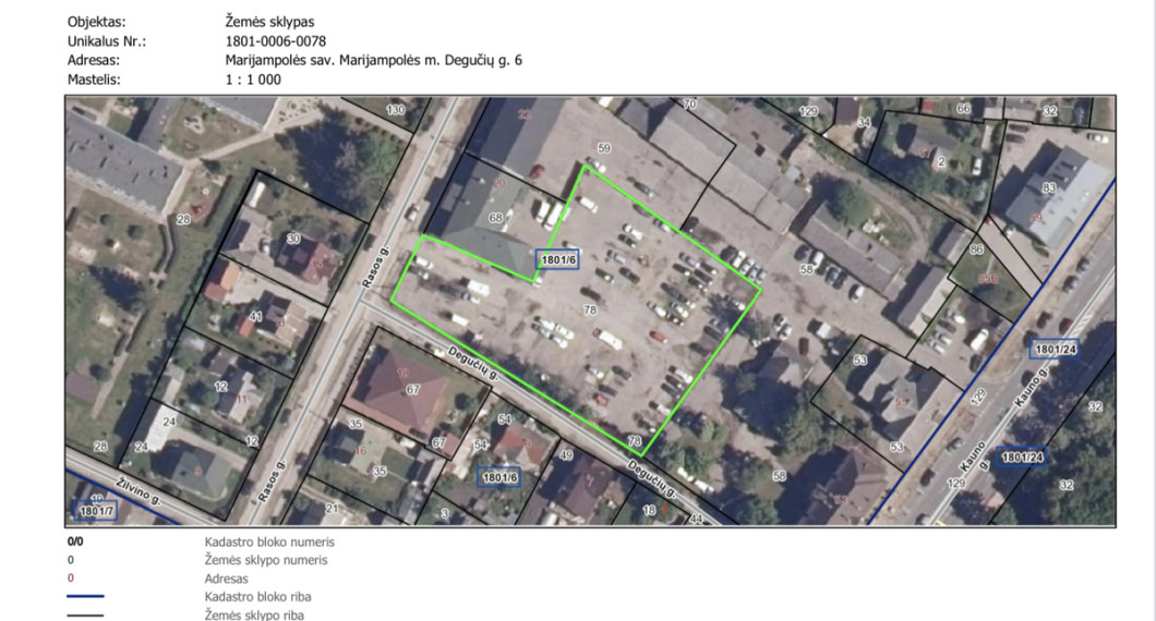 Nuomojamas kitos paskirties sklypas Rasos g., Degučiai, Marijampolės m., Marijampolės sav., 23 a ploto 9