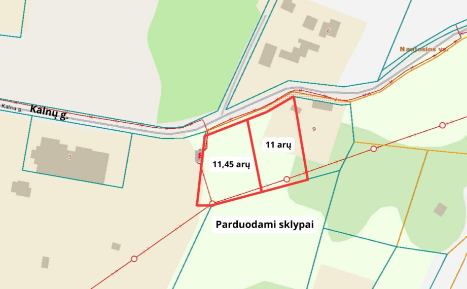 Parduodamas kitos paskirties sklypas Kalnų g., Naujosios vs., Vilniaus r. sav., 11 a ploto 5
