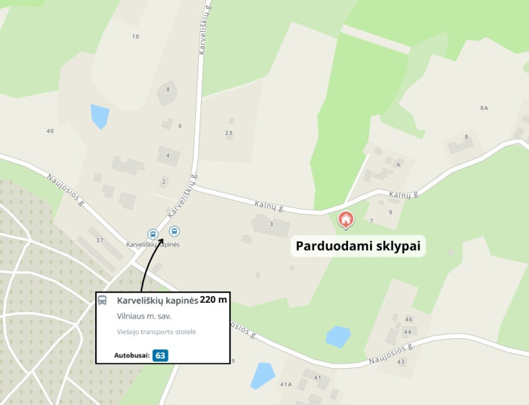 Parduodamas kitos paskirties sklypas Kalnų g., Naujosios vs., Vilniaus r. sav., 11 a ploto 6