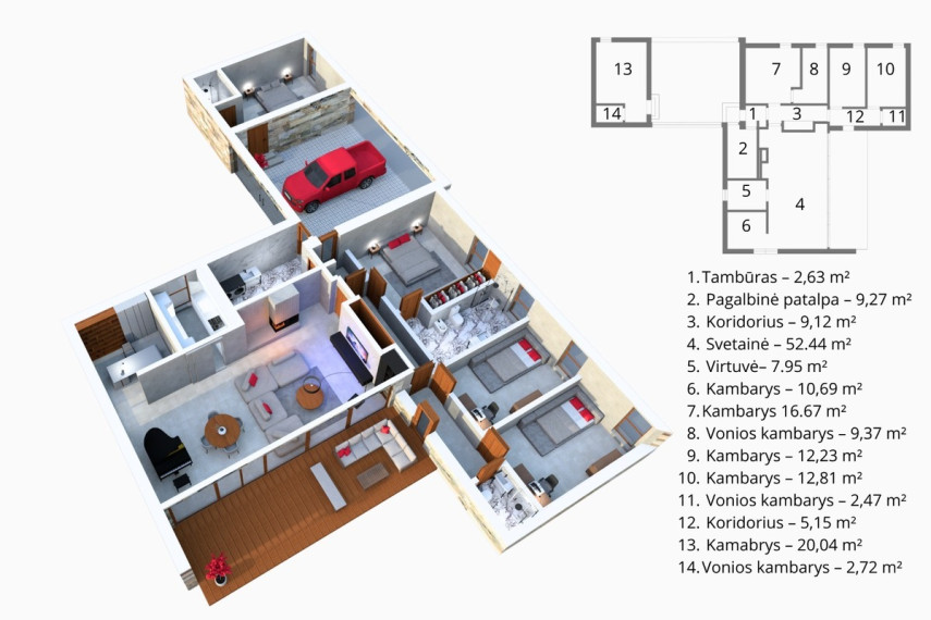 Parduodamas namas Žibų g., Monciškės, Palangos m., Palangos m. sav., 173.56 m2 ploto, 1 aukštai 49