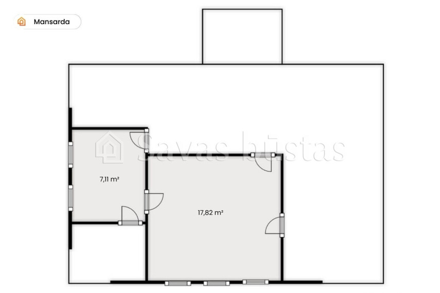 Parduodamas namas Ylakių mstl., Skuodo r. sav., 101.92 m2 ploto, 1 aukštai 18