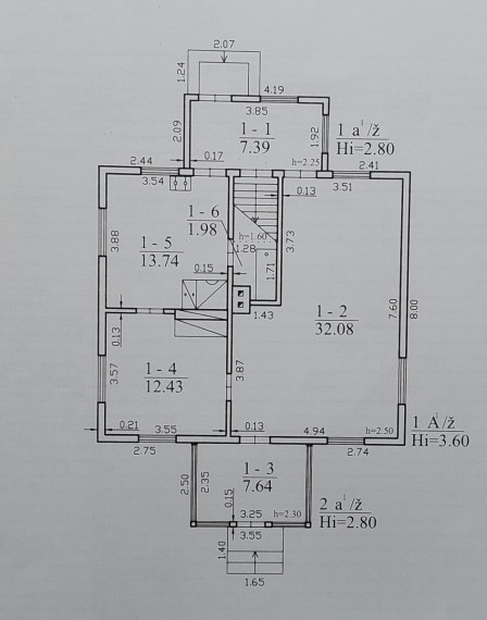 Parduodamas namas Salos g., Bunikių k., Šakių r. sav., 75.26 m² ploto 3 kambariai 25