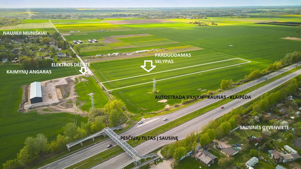 Parduodamas sklypas Lauko g., Naujųjų Muniškių k., Kauno r. sav., 100 a ploto 1