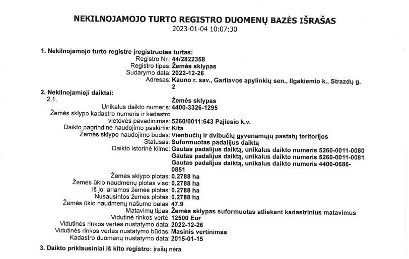 Parduodamas sklypas Strazdų g., Ilgakiemio k., Kauno r. sav., 27.88 a ploto 13