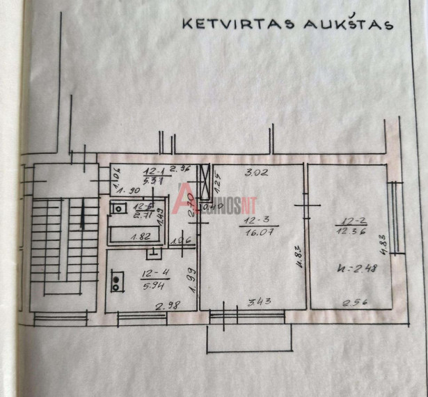 Parduodamas butas Butkų Juzės g., Centras, Klaipėdos m., Klaipėdos m. sav., 42.00 m² ploto 2 kambariai 7