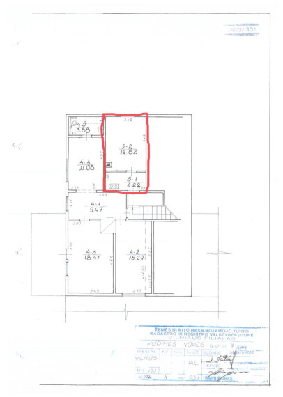 Parduodamas butas Mūrinės Vokės g., Paneriai, Vilniaus m., Vilniaus m. sav., 17.04 m² ploto 1 kambarys 15