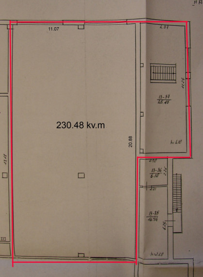 Nuomojamos  patalpos Kanapių g., Žaliūkiai, Šiaulių m., Šiaulių m. sav., 275.64 m2 ploto 10