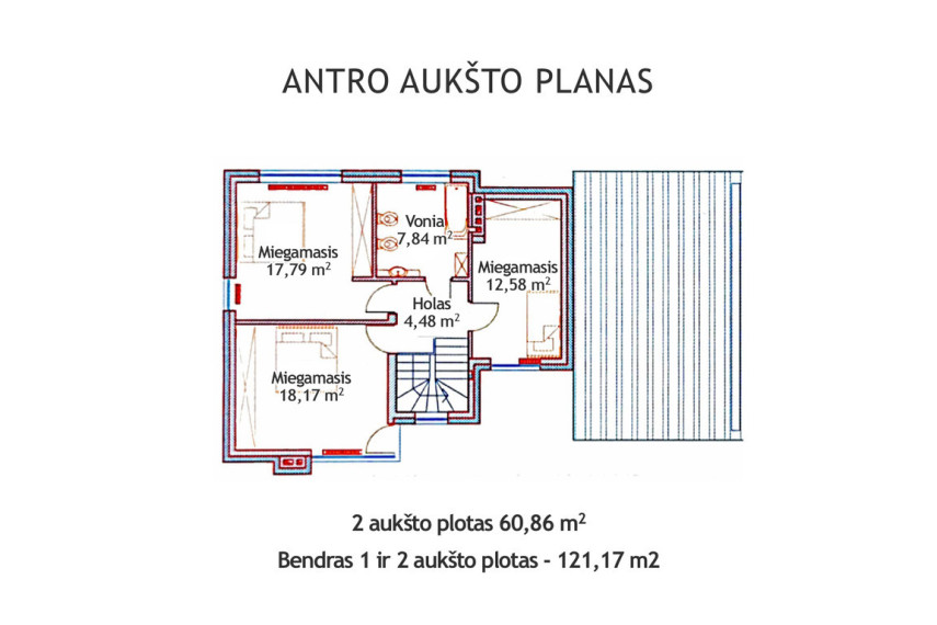 Parduodamas namas Bičiulių gyvenvietėje, 121,17 kv.m ploto 16