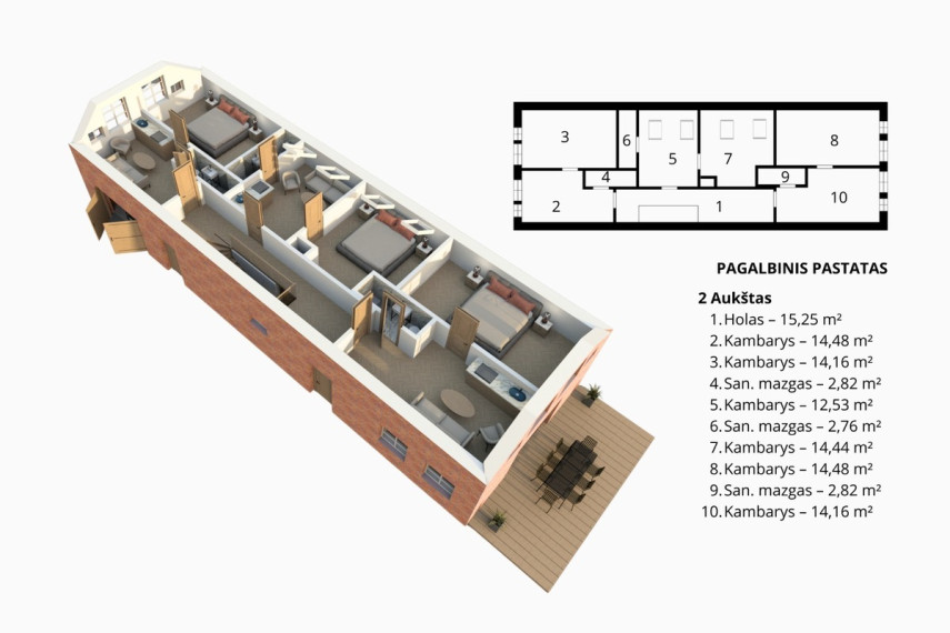 Parduodamas namas Marių g., Ventės k., Šilutės r. sav., 379.7 m2 ploto, 2 aukštai 48