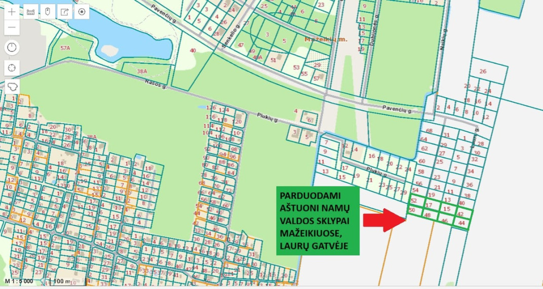Parduodamas  sklypas Laurų g., Naikių k., Mažeikių r. sav., 12 a ploto 1