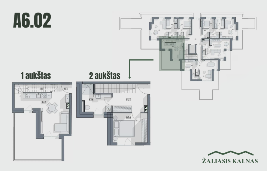 Parduodamas butas Varpo g., Žaliakalnis, Kauno m., Kauno m. sav., 46.37 m² ploto 2 kambariai 3