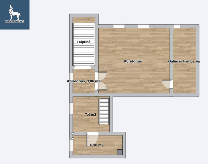 Parduodamas butas Krivių g., Užupis, Vilniaus m., Vilniaus m. sav., 45 m2 ploto, 2 kambariai 7