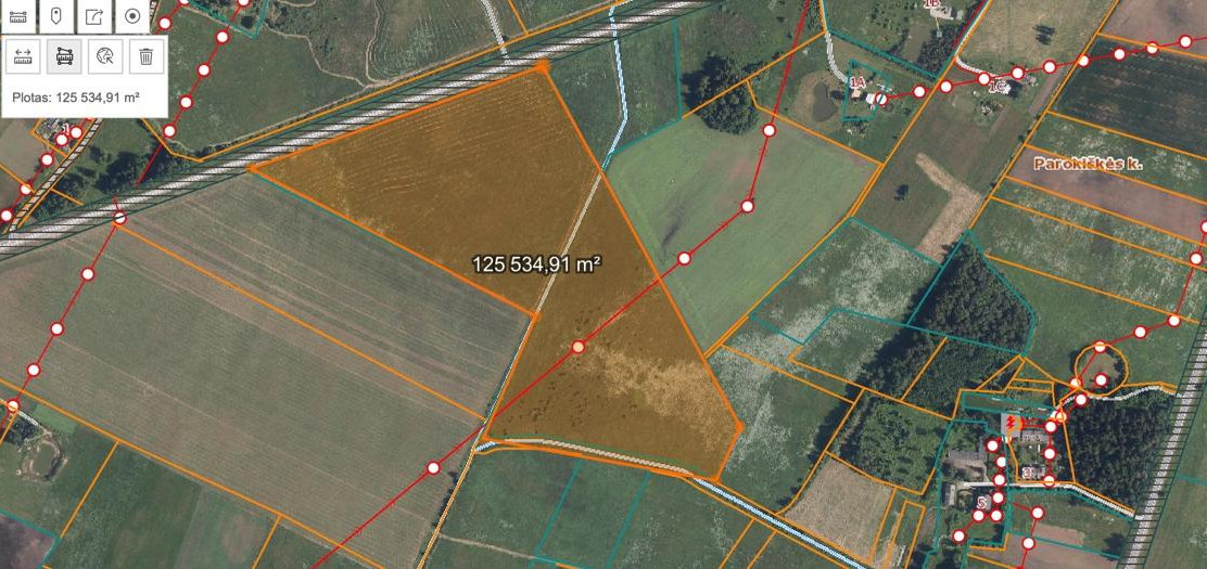 Parduodamas sklypas Pagrandžių k., Rokiškio r. sav., 1232.13 a ploto 1