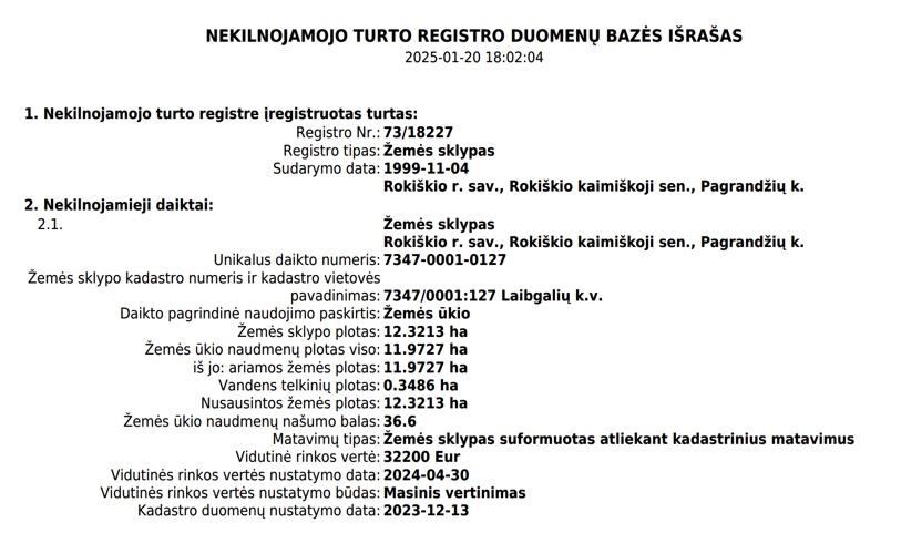 Parduodamas sklypas Pagrandžių k., Rokiškio r. sav., 1232.13 a ploto 3