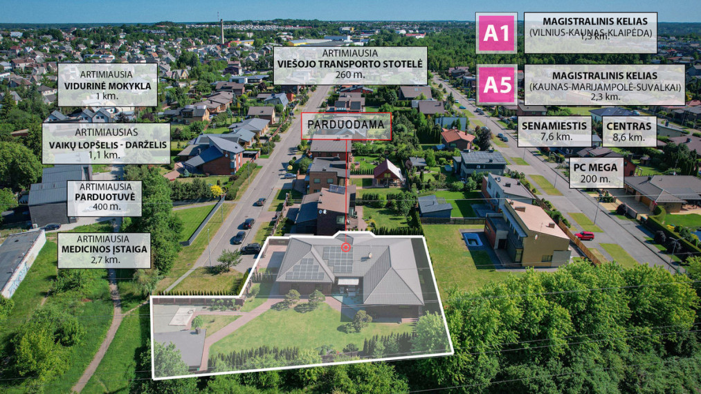 Parduodamas namas Erškėčių g., Vytėnai, Kauno m., Kauno m. sav., 466.54 m2 ploto, 1 aukštai 35