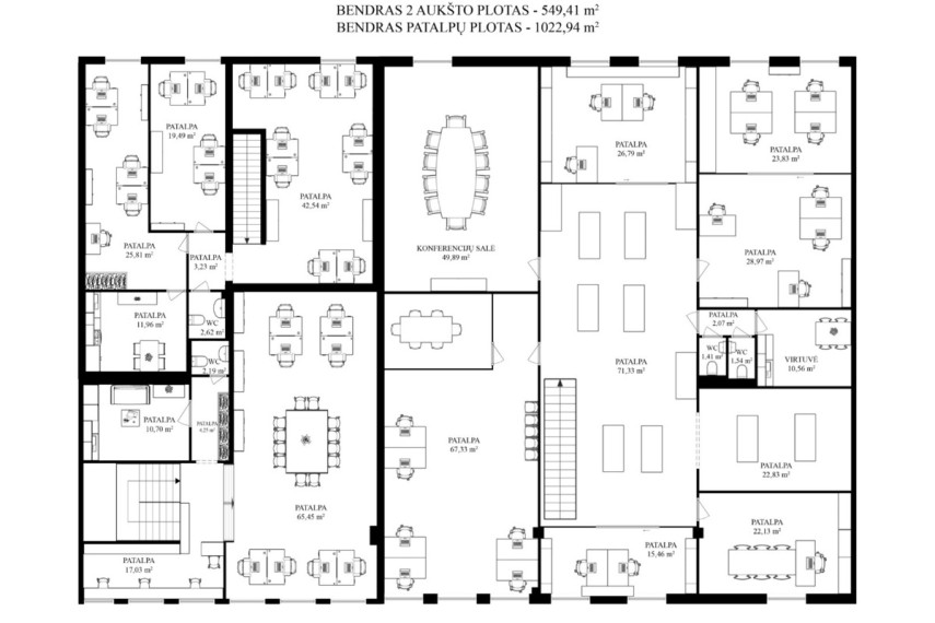 Parduodamos administracinės, paslaugų, prekybos, sandėliavimo patalpos Vilkpėdės g., Naujamiestis, Vilniaus m., Vilniaus m. sav., 1022.94 m2 ploto 31