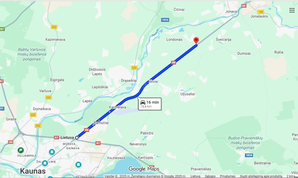 Parduodamas namų valdos paskirties sklypas Gumbiškių k., Jonavos r. sav., 292 a ploto 16