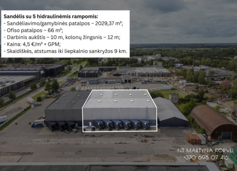 Nuomojamos administracinės, gamybinės, kitos paskirties, sandėliavimo patalpos Sodų g., Skaidiškių mstl., Vilniaus r. sav., 2095.37 m2 ploto Nuomojamos administracinės, gamybinės, kitos paskirties, sandėliavimo patalpos Sodų g., Skaidiškių mstl., Vilniaus r. sav., 2095.37 m2 ploto