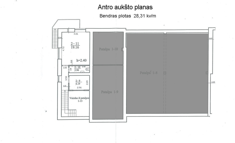 Parduodamos administracinės, kitos paskirties, paslaugų, prekybos, sandėliavimo patalpos Svajonės g., Vingio, Klaipėdos m., Klaipėdos m. sav., 267.79 m2 ploto 10