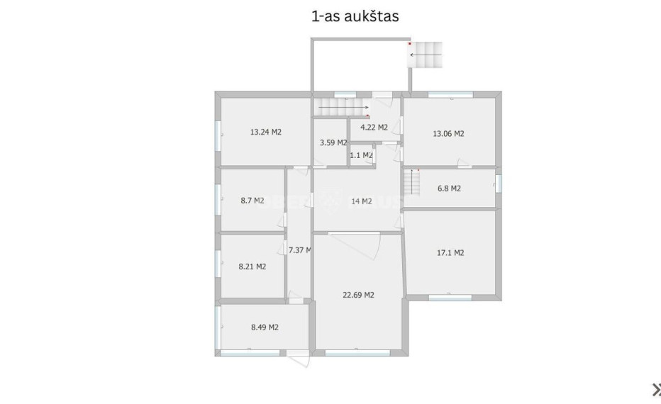 Parduodamas namas Daugeliškių k., Kauno r. sav., 212 m2 ploto, 1 aukštai 21