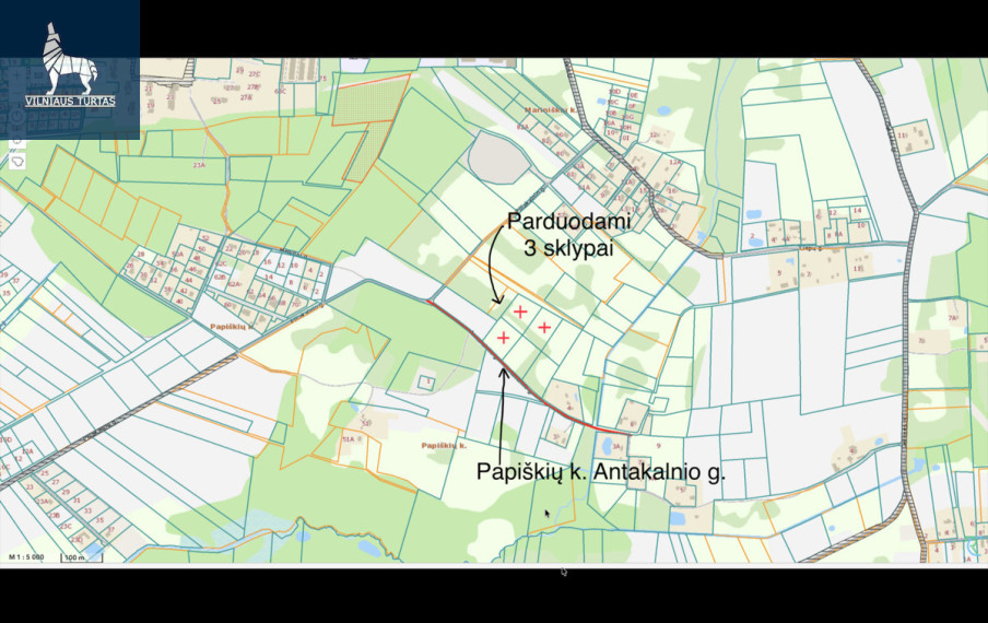 Parduodamas kitos paskirties sklypas Vilniaus r. sav., Papiškių k., Antakalnio, 50 a ploto 4