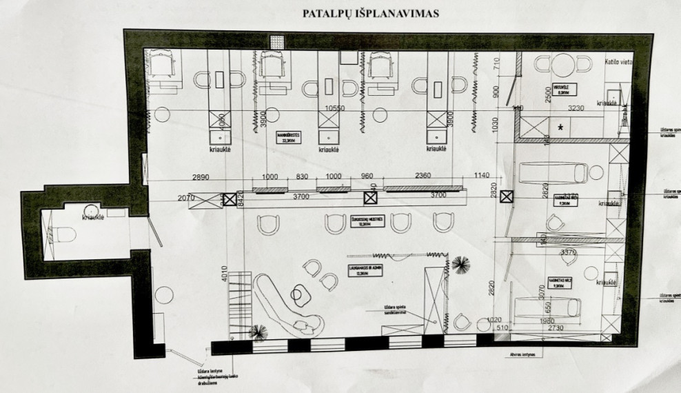 Nuomojamos administracinės, kitos paskirties, paslaugų, prekybos, sandėliavimo patalpos Kaunakiemio g., Centras, Kauno m., Kauno m. sav., 120 m2 ploto 11