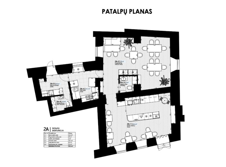 Nuomojamos maitinimo patalpos S. Daukanto a., Senamiestis, Vilniaus m., Vilniaus m. sav., 93.3 m2 ploto 13