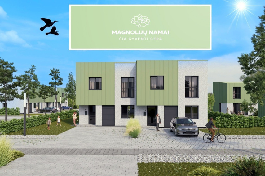 Parduodamas namas Magnolijų g., Giraitės k., Kauno r. sav., 65 m2 ploto, 2 aukštai 6