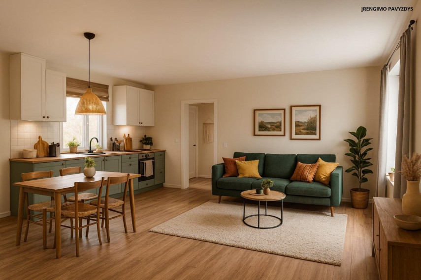 Parduodamas butas Birutės g., Šakių m., Šakių r. sav., 61.34 m² ploto 3 kambariai 1