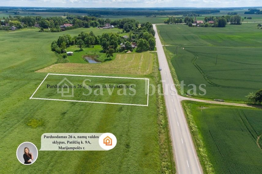 Parduodamas  sklypas Marijampolės sav., Patilčių k., 1 a ploto 2